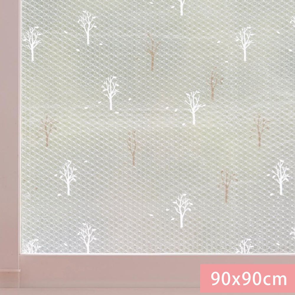 日本千趣會 - 日本製 95%抗UV光影窗貼(氣泡黏貼式)-北歐樹林