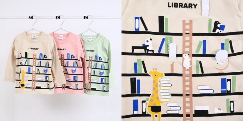 日本 Baby Room - 純棉立體翻翻樂長袖上衣-幽靈速食店-粉