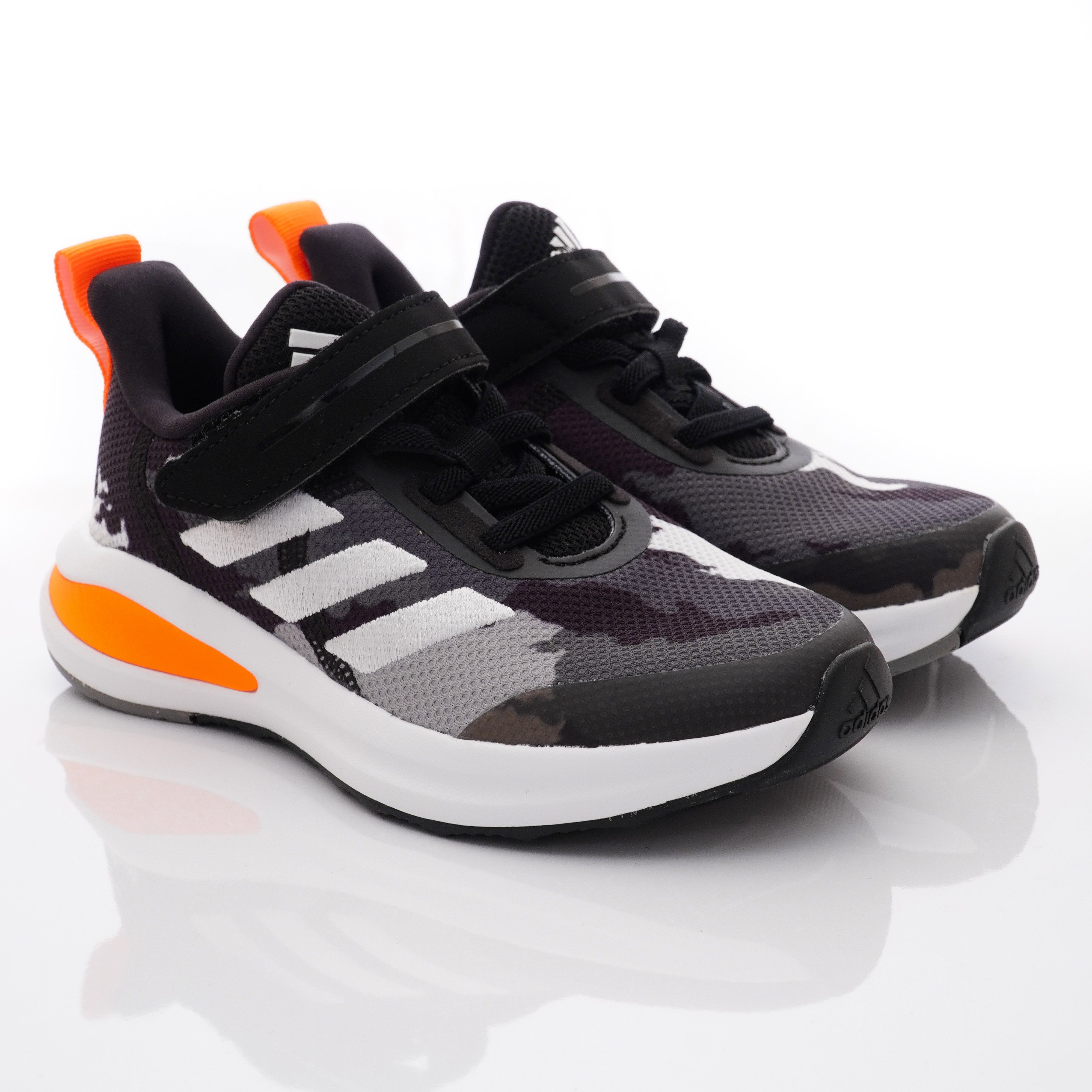 adidas - 運動童鞋-迷彩輕量運動鞋款(中小童段)-黑橘