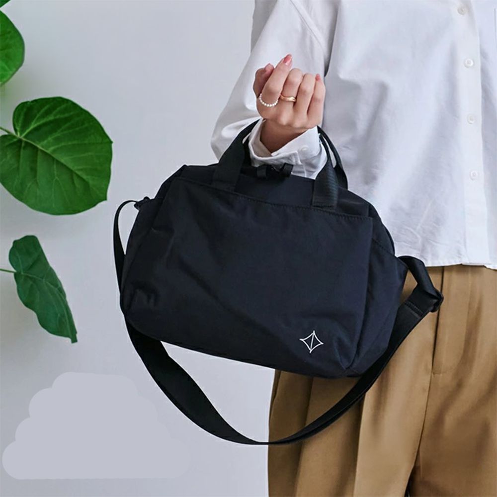 旅行系列 輕量防潑水7口袋手提/側背包(B5)-黑