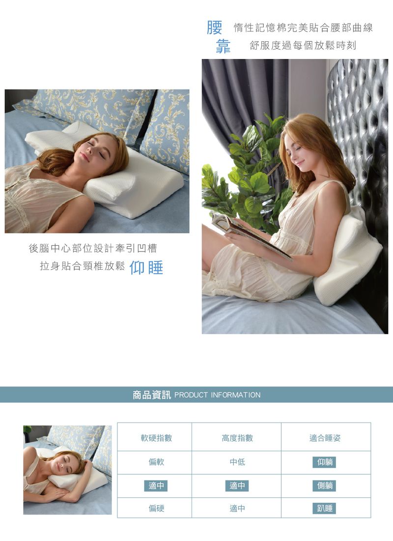 格蕾寢飾 Great Living - 超釋壓3D護頸蝶型工學記憶枕