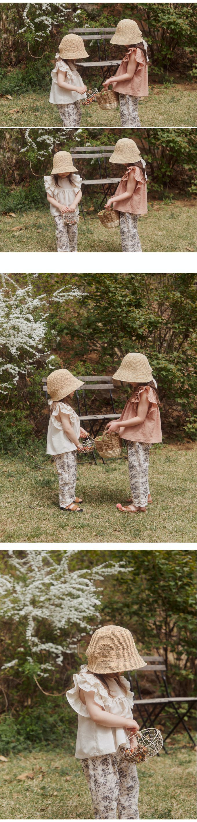 韓國 Puellaflo - 高雅荷葉花邊抓褶袖上衣-米白