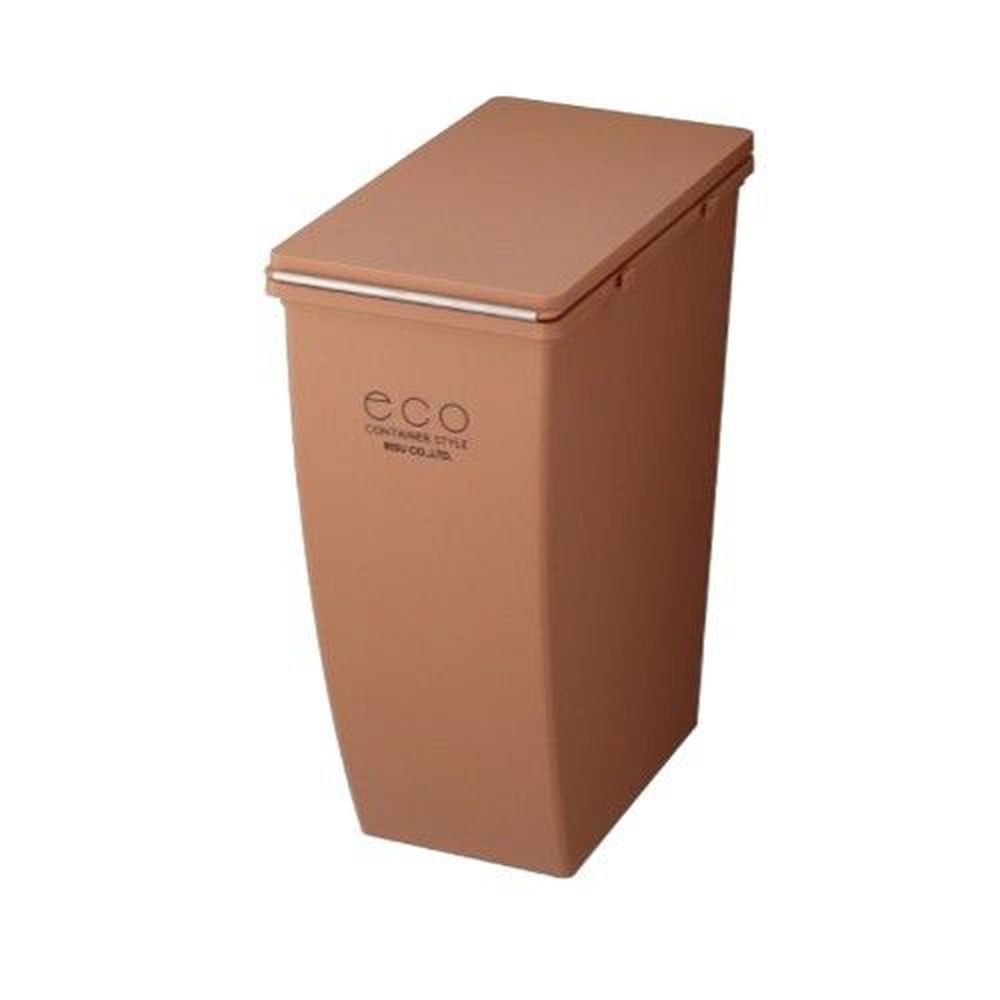 日本 eco container style - 簡約造型垃圾桶-橘紅色-21L