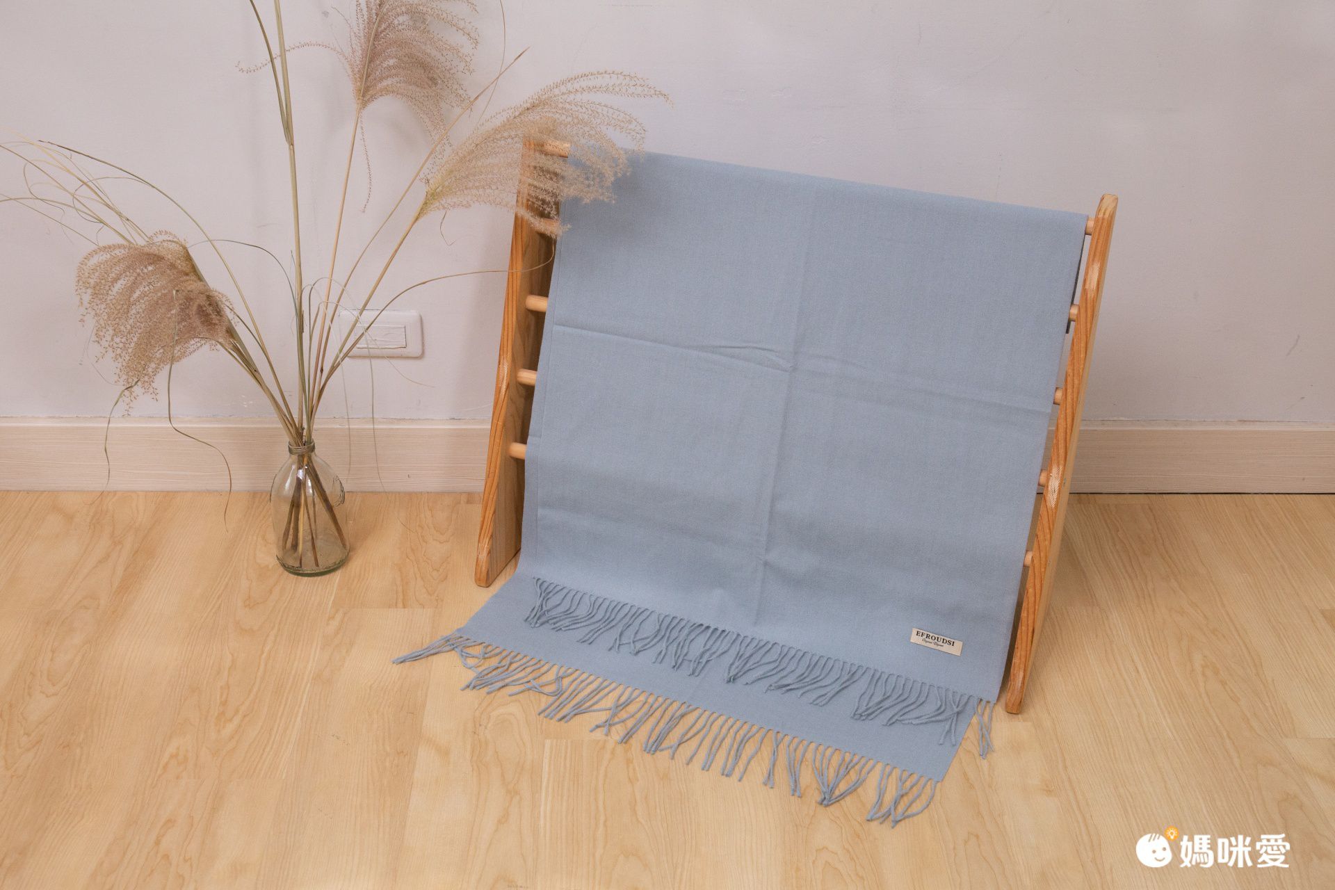 編媽精選 - 仿羊絨流蘇圍巾-薑黃色 (65x180cm)