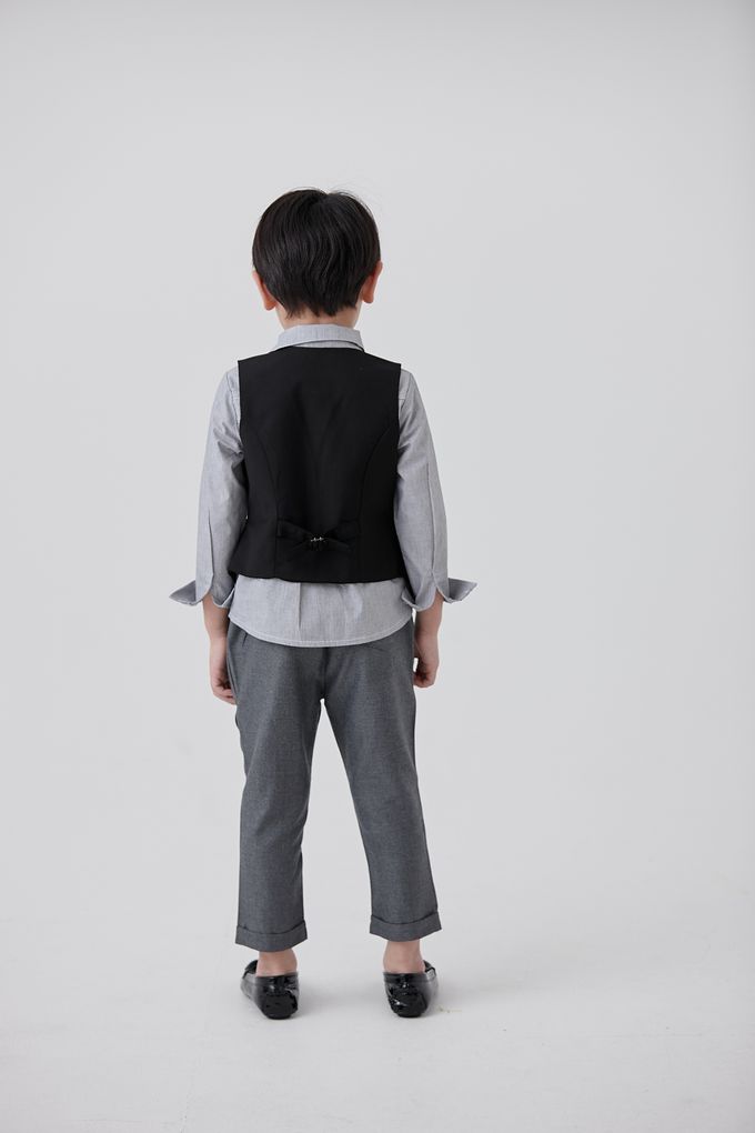 韓國 Coco Bang - 胸前品牌刺繡翻領長袖襯衫-白