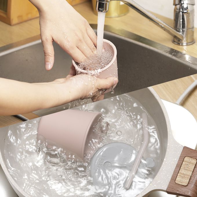 紐西蘭 HaaKaa - 矽膠河馬吸管水杯-橘色-150ml