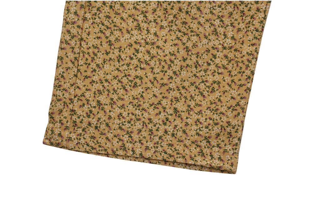 韓國 ULLALA - 活力暖黃碎花長袖睡衣-(兩件式)-黃 (FREE)