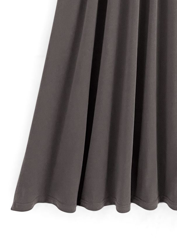 日本 GRL - 純棉美式休閒落肩短袖洋裝-石墨灰 (F)