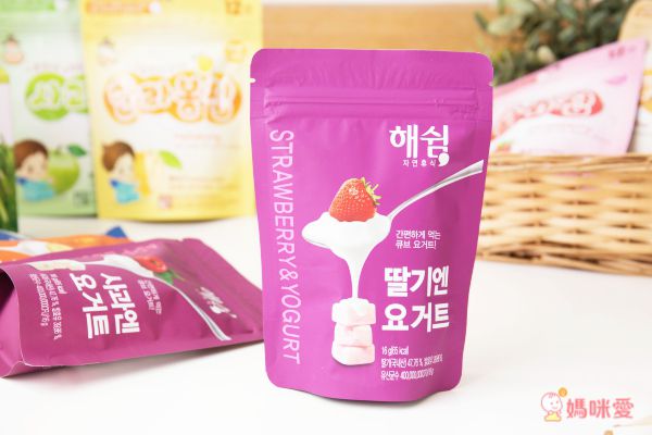 韓爸田園日記 - 優格寶寶餅乾-綜合4入(原味/藍莓/蘋果/草莓)-1包/16公克