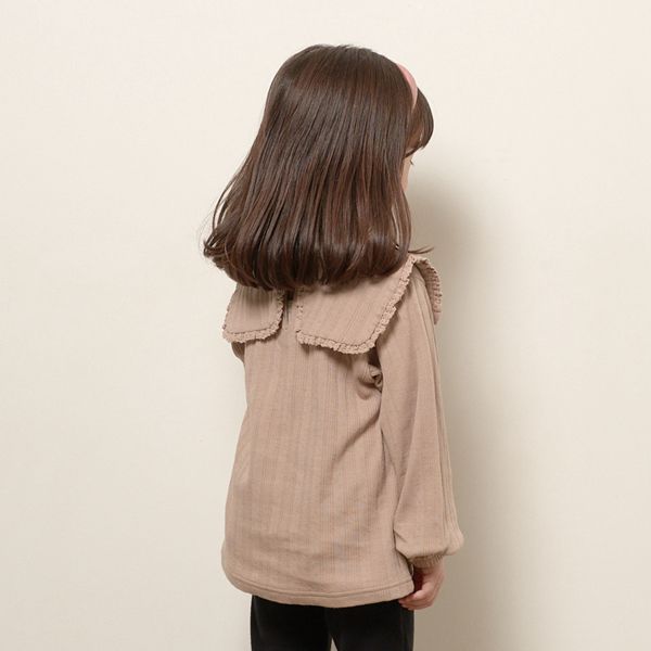 日本 Lycee mine - 甜美水手方領羅紋長袖上衣-薄荷