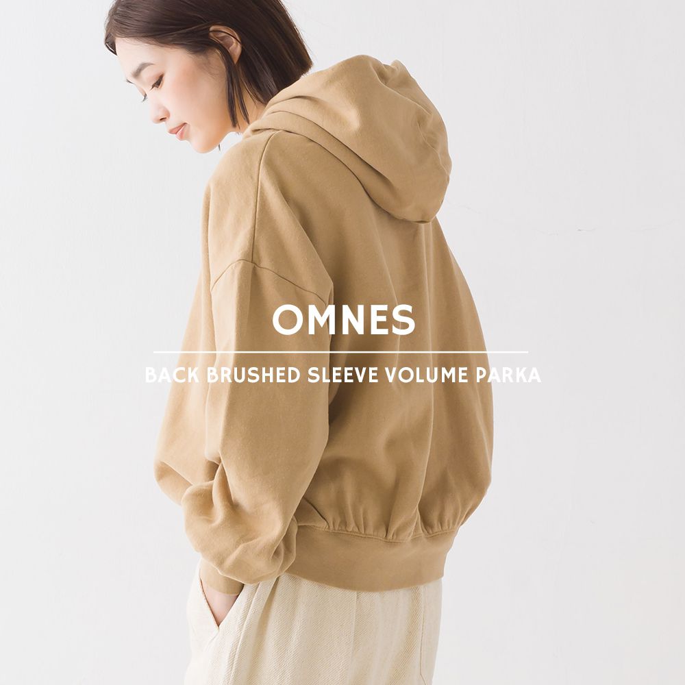 日本 OMNES - 純棉內刷毛保暖長袖帽T-氣質灰