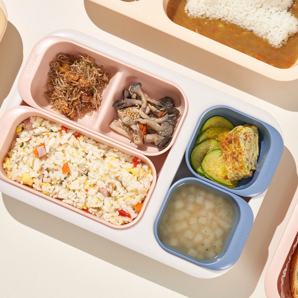 組合式分隔餐盤-燕麥藍