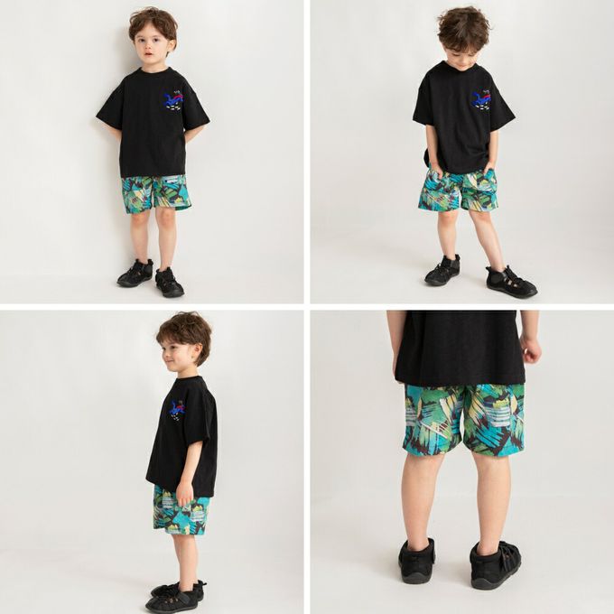 日本 BRANSHES - 夏日必備水陸兩用短褲-素面-黑