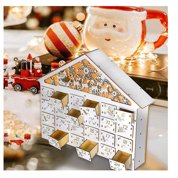 降臨曆-白色聖誕屋