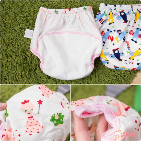 JoyNa - 嬰兒拉拉褲印花尿布褲隔尿褲-3件入-飛機款+隨機2入