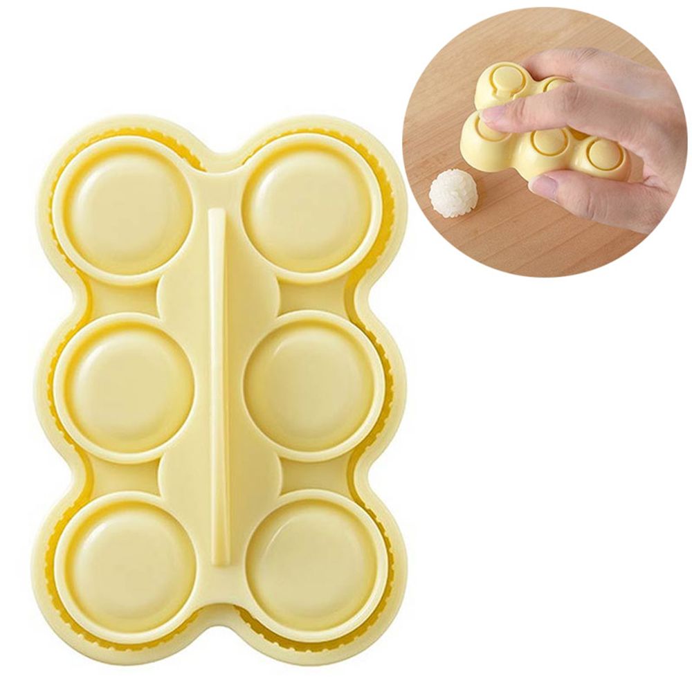 迷你丸子飯糰模具 附海苔打洞器 (【飯糰模具】寬5×深7.5×高3.5cm)