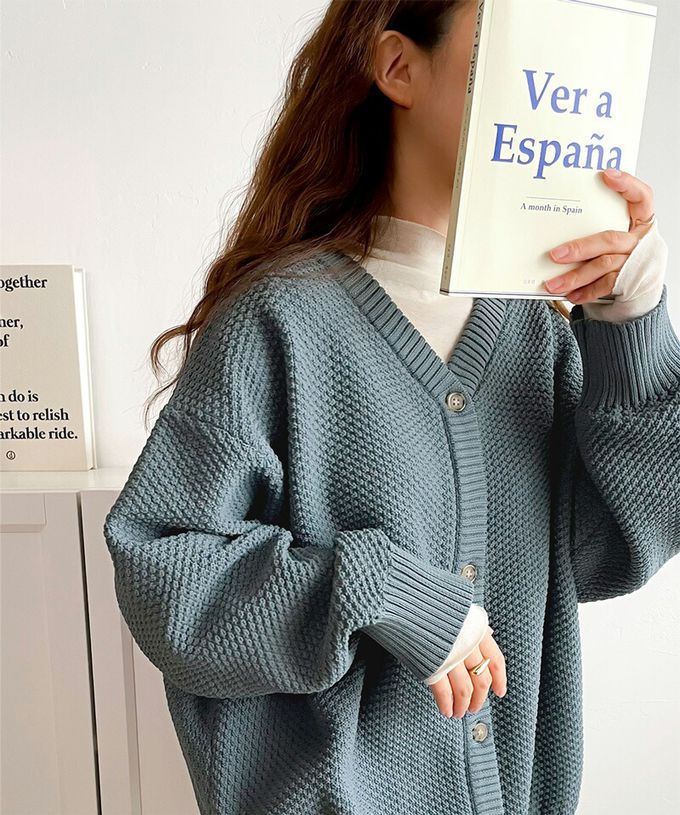 日本 Classical Elf - 前後2WAY麻花紋針織外套/上衣-淺米杏