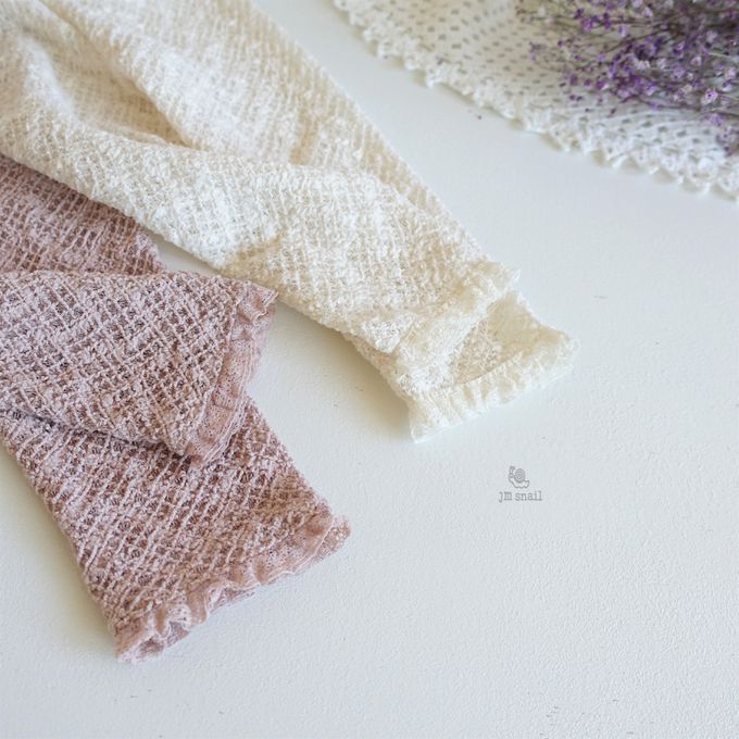 韓國 Jmsnail - 鬆緊腰壓紋彈性內搭褲-乾燥玫瑰粉