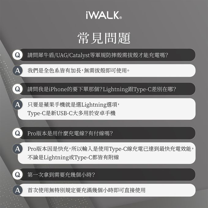 IWALK - iWALK Pro 五代 快充直插式行動電源 4800mAh-錫奶 (Lightning / Type-C 充電頭)-台灣公司貨