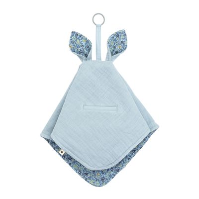 丹麥BIBS - Liberty CuddleCloth 袋鼠安撫巾-ChamL寶貝藍
