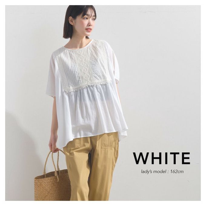 日本 OMNES - 印度棉 細節感輕透皺褶大寬袖上衣-卡其