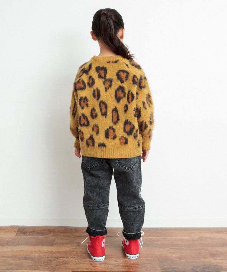 日本 BREEZE - 動物印花柔軟針織毛衣-白色乳牛