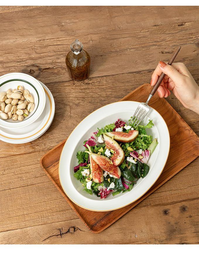 韓國 SSUEIM - RETRO系列極簡ins陶瓷橢圓深盤25cm (橘色)