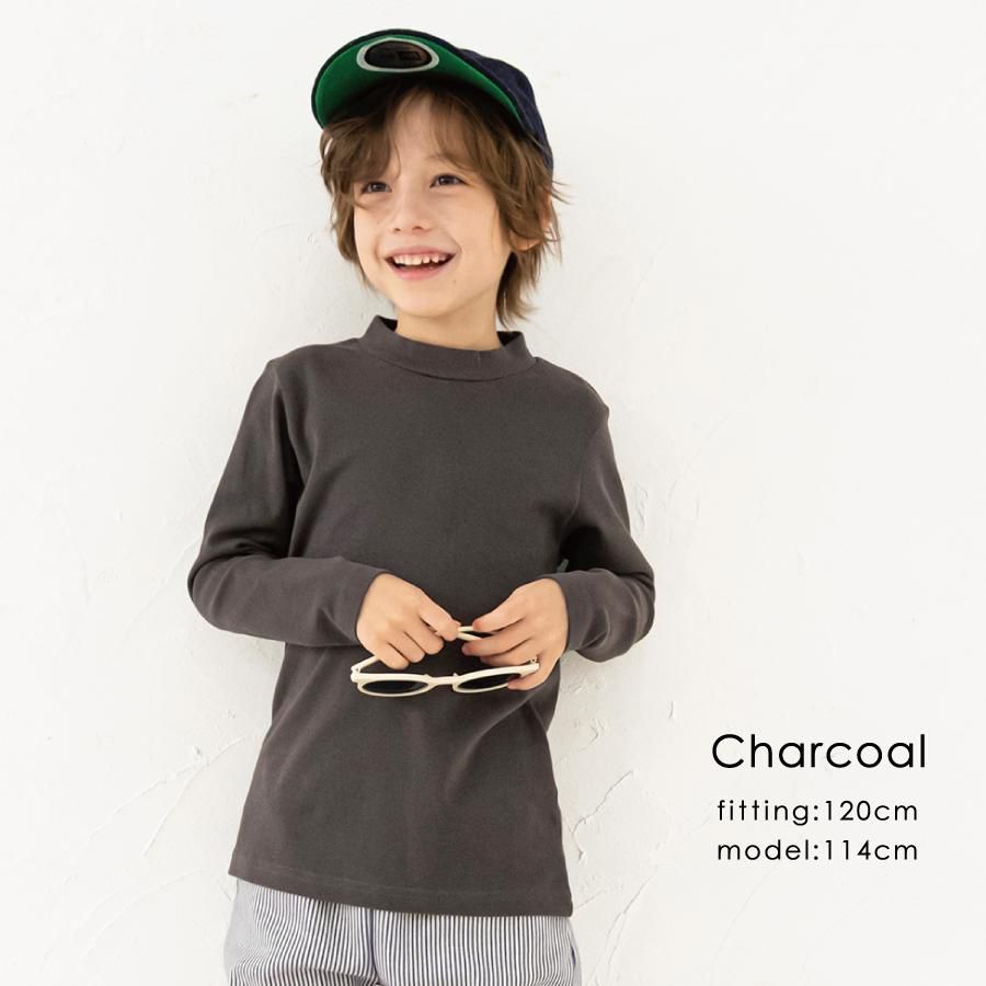 日本 evercloset - 純棉柔軟立領薄長袖上衣-素色-淺灰藍