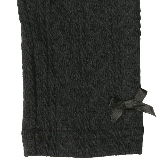 akachan honpo - 10分緹花內搭褲-黑色