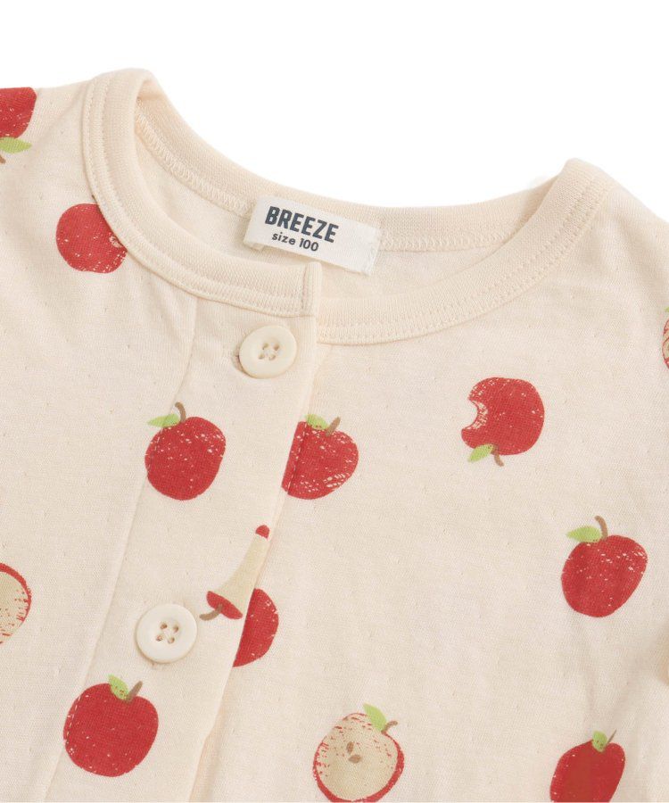 日本 BREEZE - 荷葉肩蘋果圖案成套家居服-青蘋果