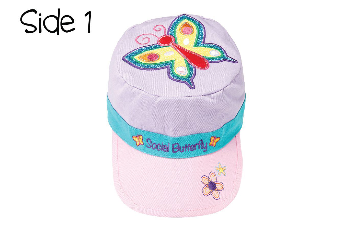 加拿大 flapjackkids - 雙面鴨舌帽-蝴蝶/鬱金香