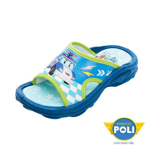 POLI 波力救援小英雄 - POLI 童鞋 拖鞋 POKS34036-穿脫方便室內室外兩用-藍-(中大童段)