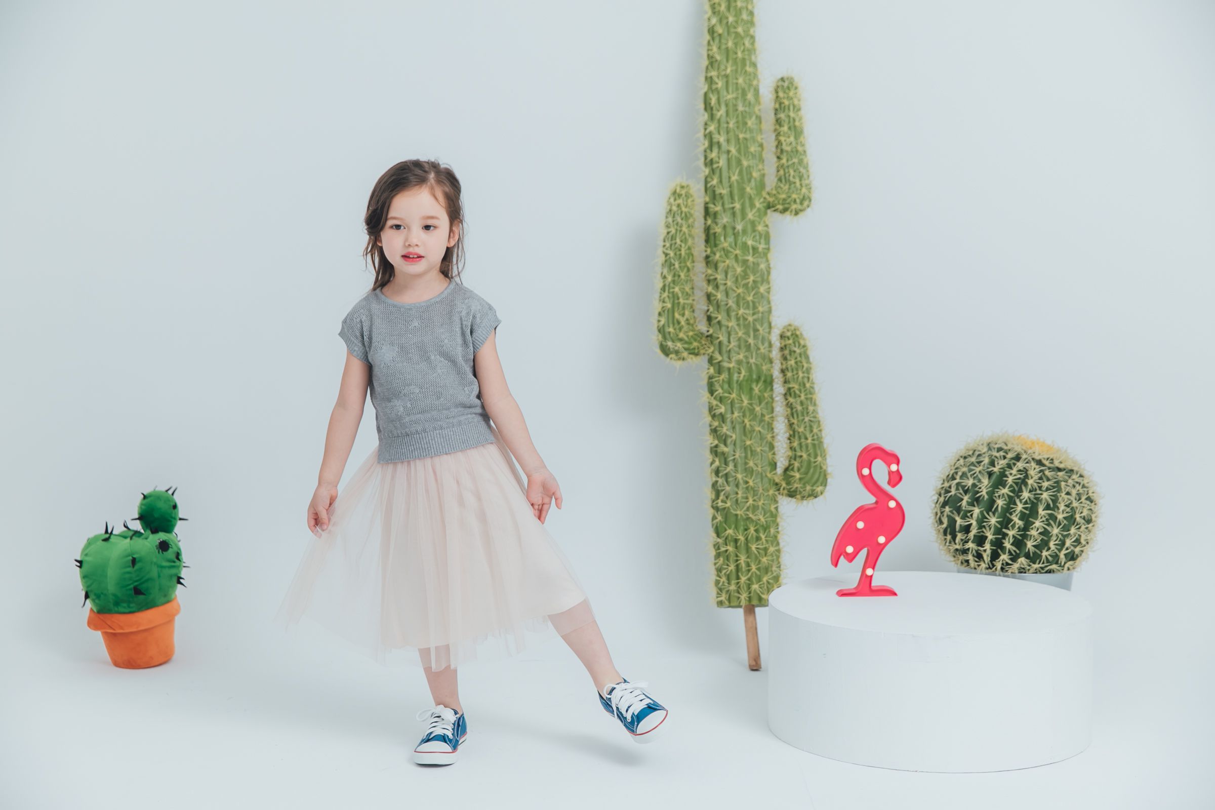 Peachy - 北鼻款*獨家訂製綿柔連身紗裙-細肩帶連身款-氣質杏