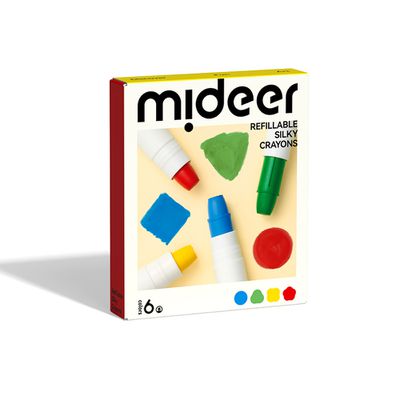 MiDeer - 可洗式速乾絲綢蠟筆(6色)