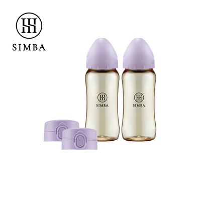 Simba 小獅王辛巴 - 蘊蜜鉑金PPSU即飲隨行杯輕奢2入組-紫芙