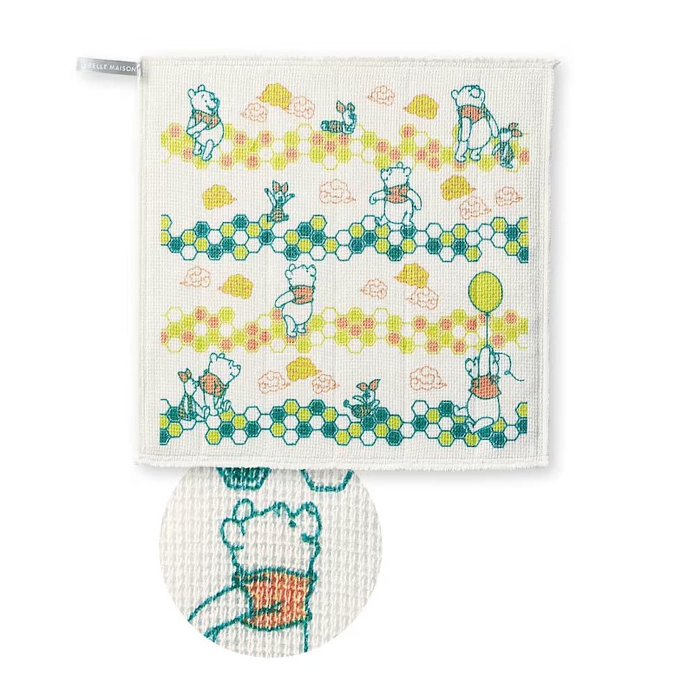 日本千趣會 - 日本製 迪士尼奈良蚊帳抗菌吸水方巾(廚房用)-小熊維尼 (約29×29cm)