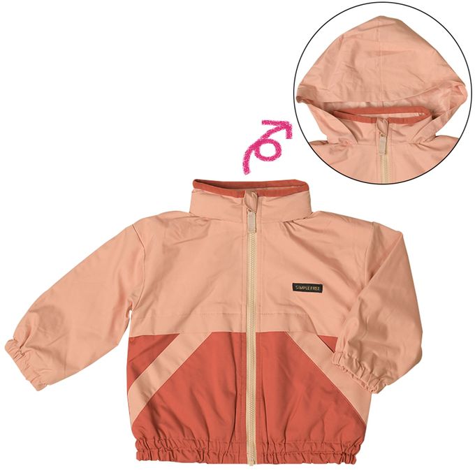 akachan honpo - 防潑水夾克-內裡刷毛-紅色