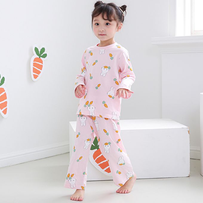 正韓 Cogibu - 極舒適無螢光劑 100% 有機棉幼兒/兒童睡衣/家居服套裝組-兔寶寶