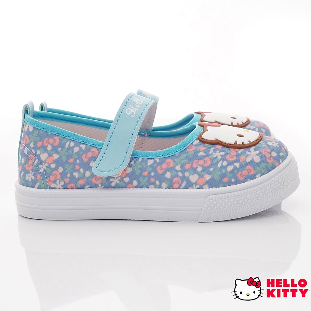HELLO KITTY - 台灣製休閒室內鞋(中童段)-水色