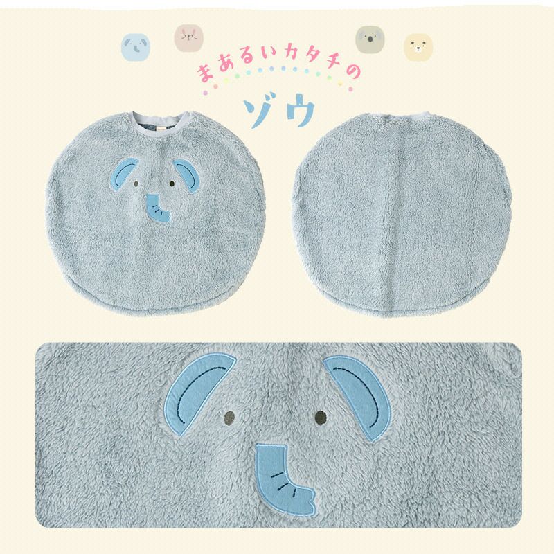 日本 ZOOLAND - 可愛動物造型室內絨毛背心-熊-摩卡