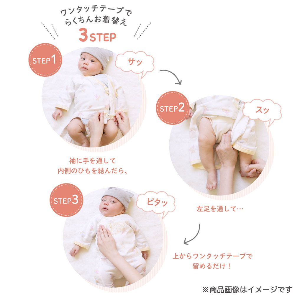 日本 Combi - mini系列-短袖連身衣-鯨魚/白 (60-70)