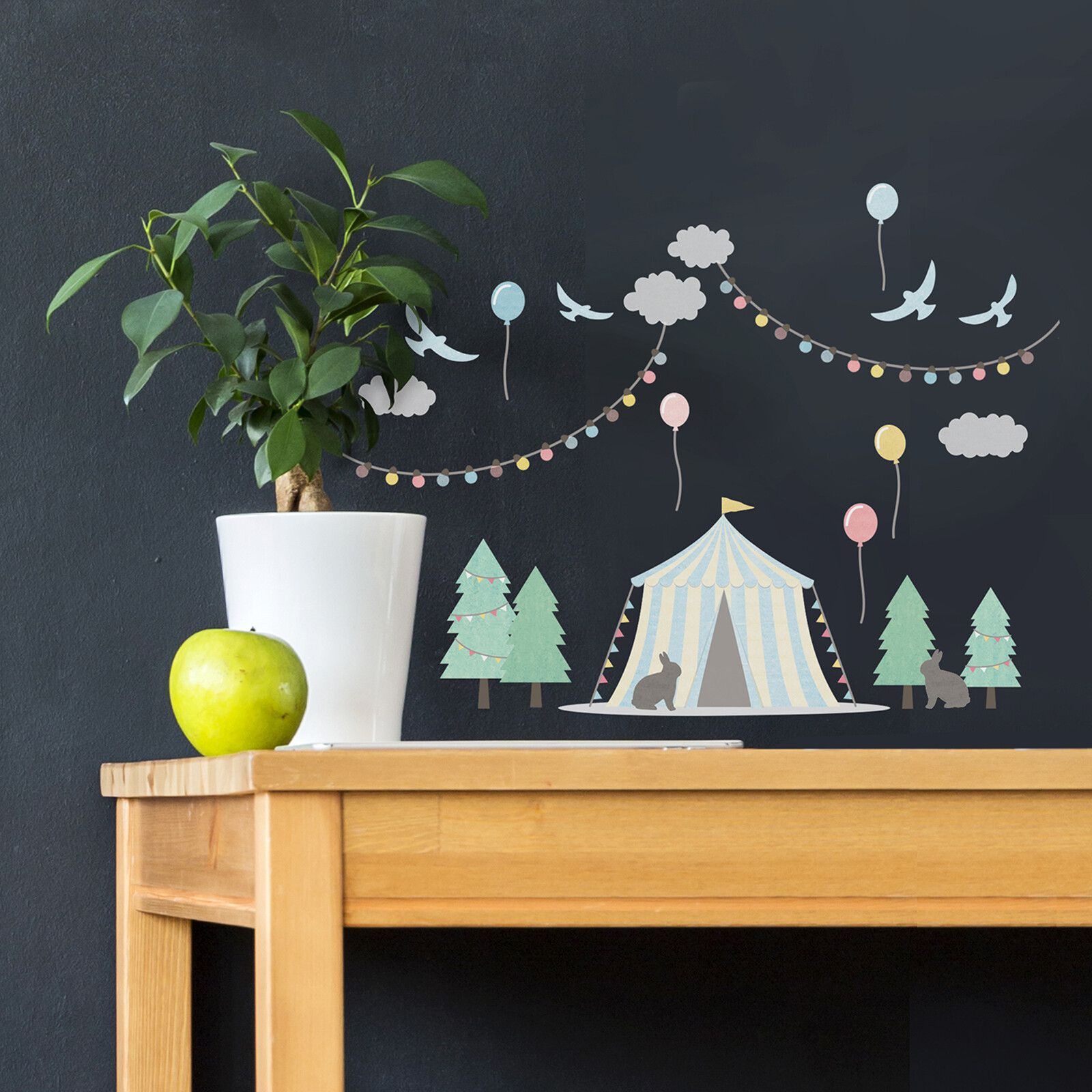 日本 TOKYO STICKER - 日本製 質感無邊框壁貼 [基本款]-森林派對 (A4)