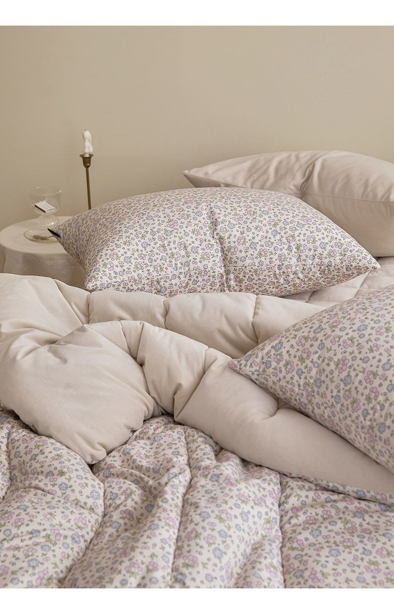 韓國 Maatila - 可水洗超細纖維桃皮感棉被(冬被)-紫莓果花園