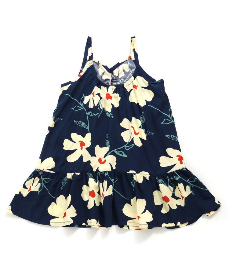 日本 BREEZE - Aloha夏日風格吊帶裙-大白花-海軍藍