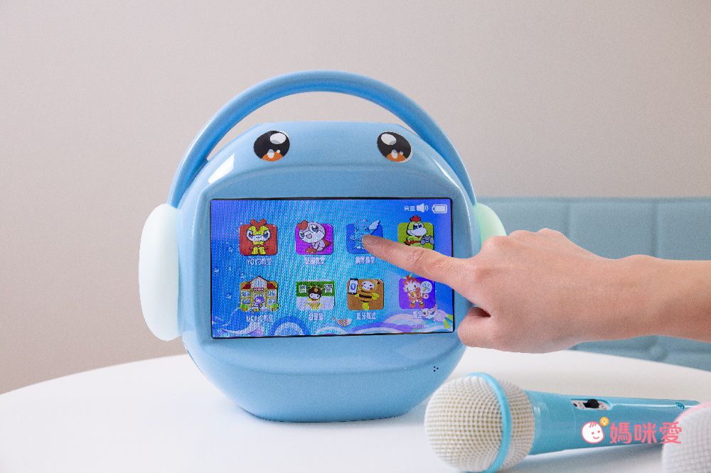 昌兒 - 兒童唱跳學習機128G-藍色-加送一支麥克風+兒童護眼相機3吋IPS大螢幕-藍色-送16G記憶卡