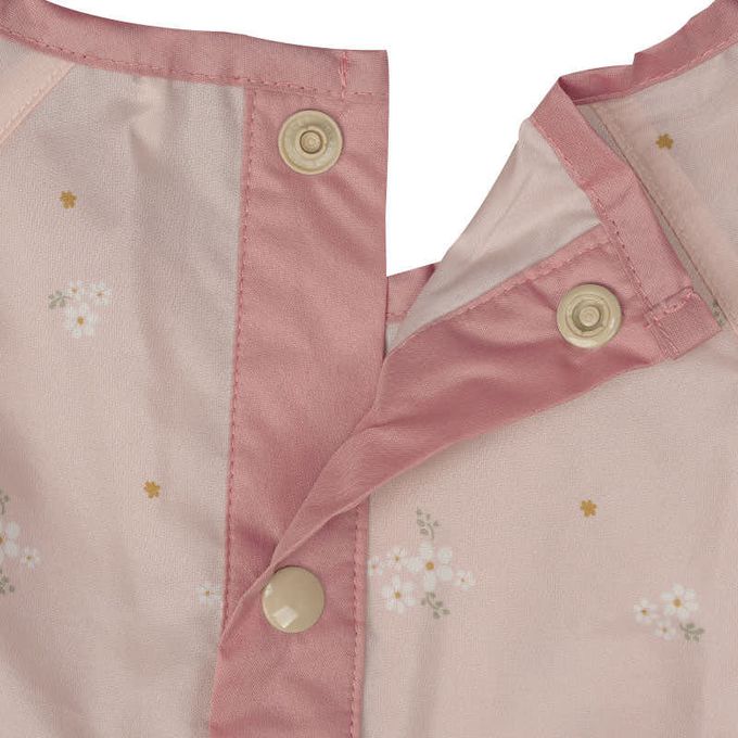 akachan honpo - 長袖防髒衣-小花-粉紅色 (80~90cm)