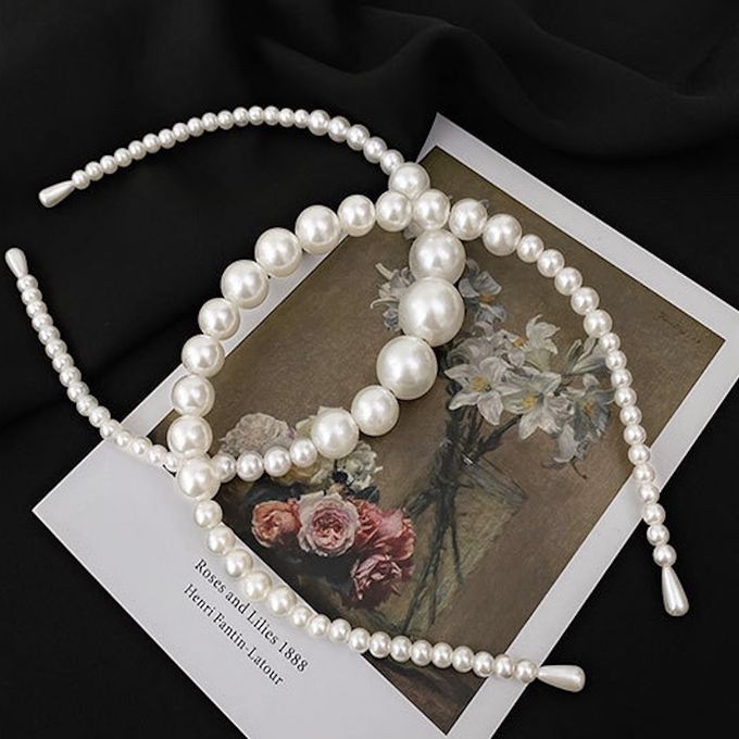 love, charlotte - 粉嫩刺繡亮片旗袍領洋裝拜年小禮服-洋裝搭配珍珠髮箍