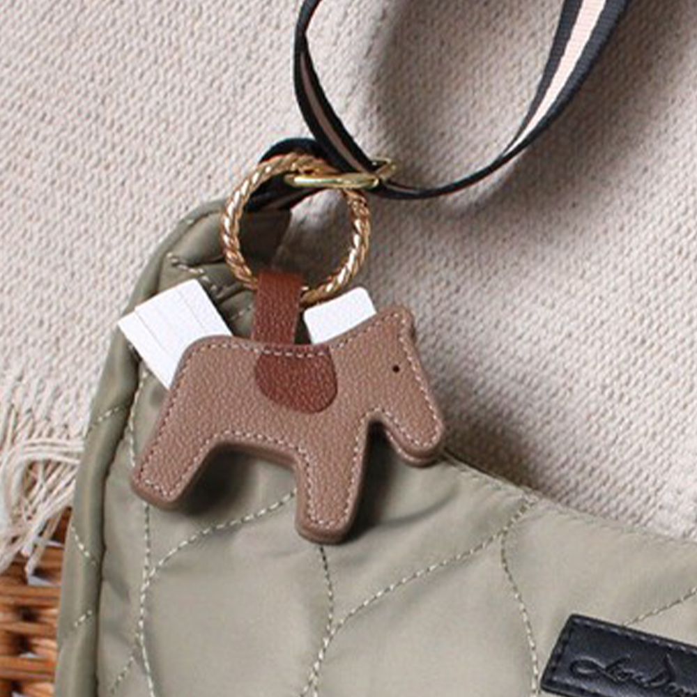 幸運小馬造型吊飾磁性帽夾-咖啡棕