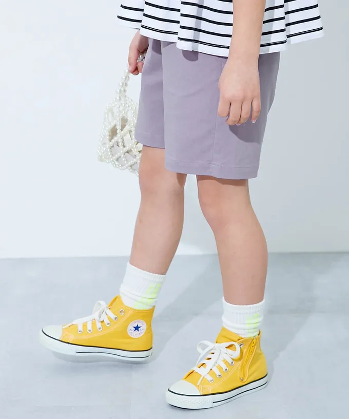 日本 devirock - 超彈力定番色休閒短褲-天藍