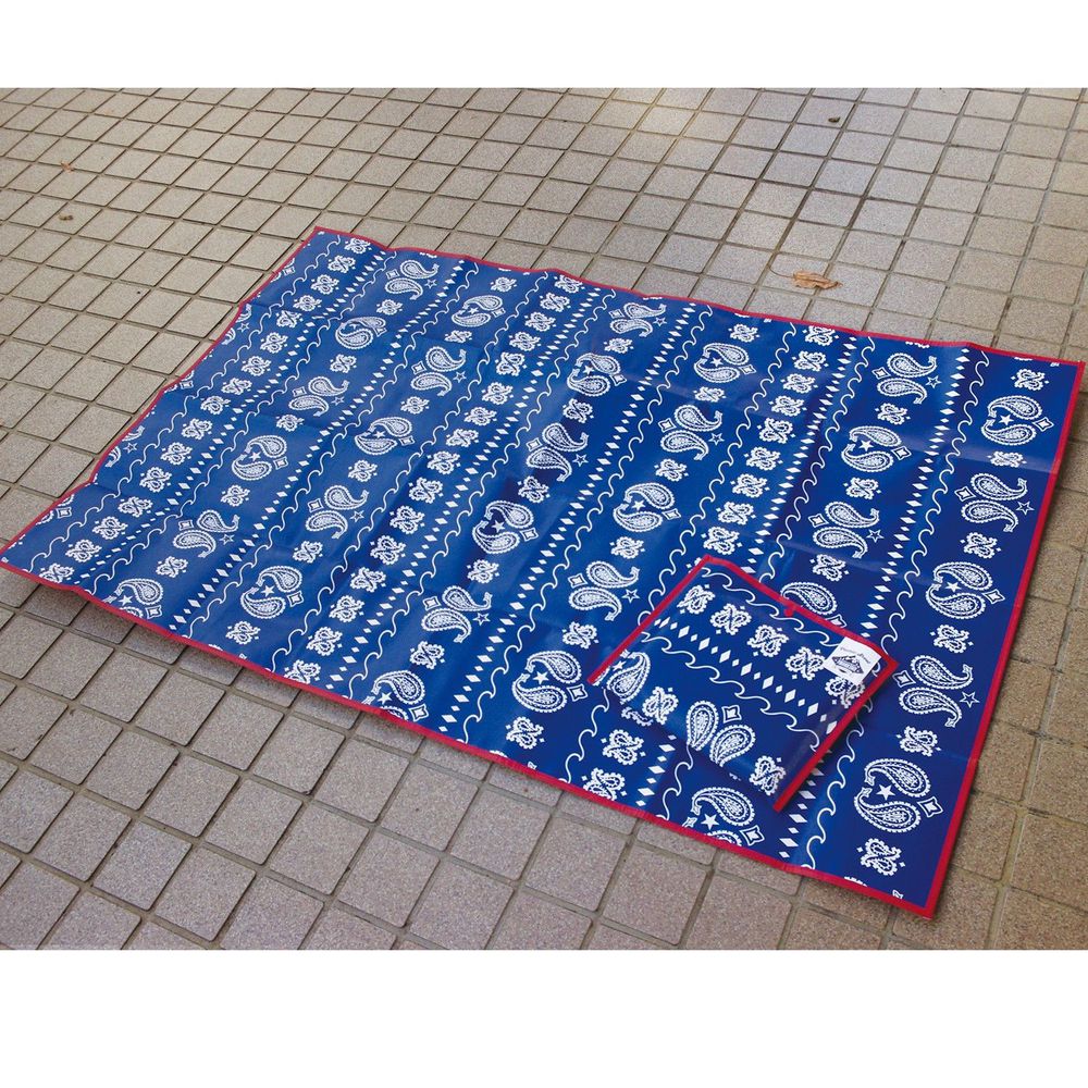 日本 nicott - 輕薄野餐墊(附收納袋)-幾何變形蟲 (140x90cm)